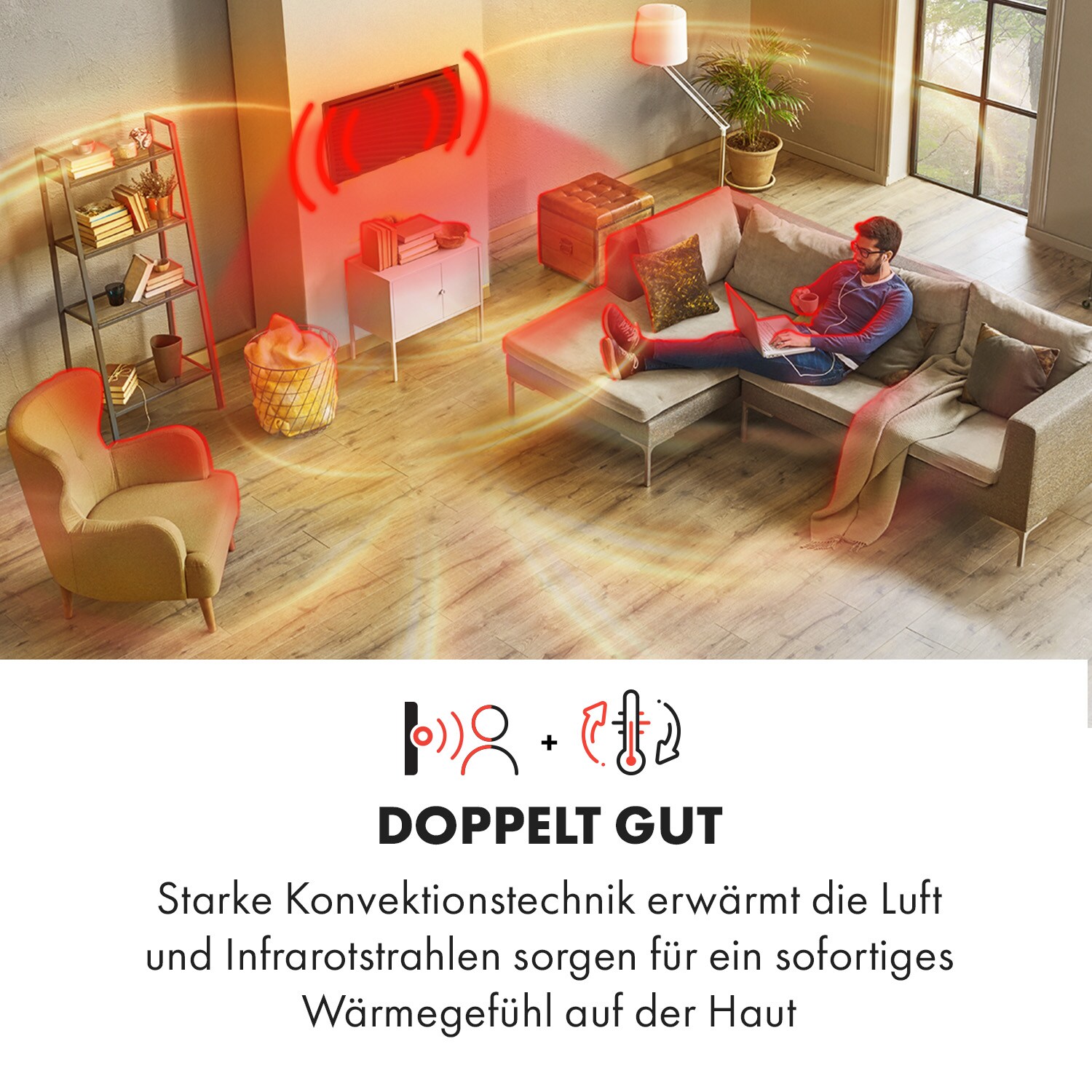 Hot Spot Slimcurve Double Wave 2-in-1 Heizgerät 2000W Wochentimer Stahlblech