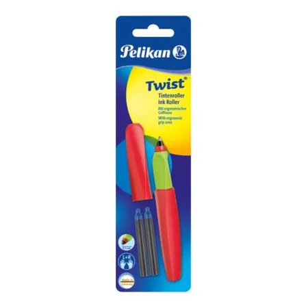 Pelikan Twist® Tintenroller Rot/Grün, universell für Rechts- und Linkshänder