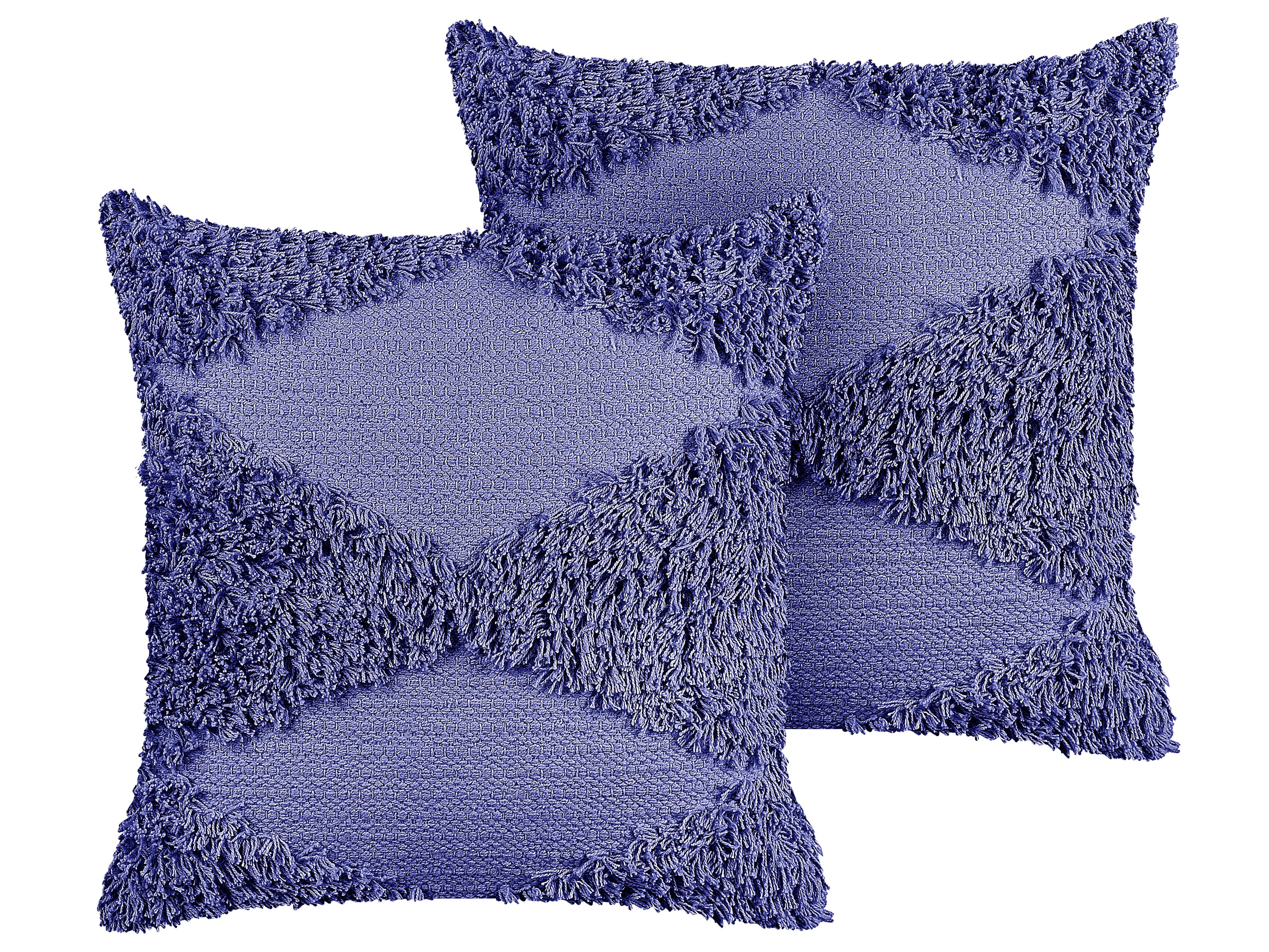 Set van 2 sierkussens RHOEO Katoen 45 x 45 cm Paars