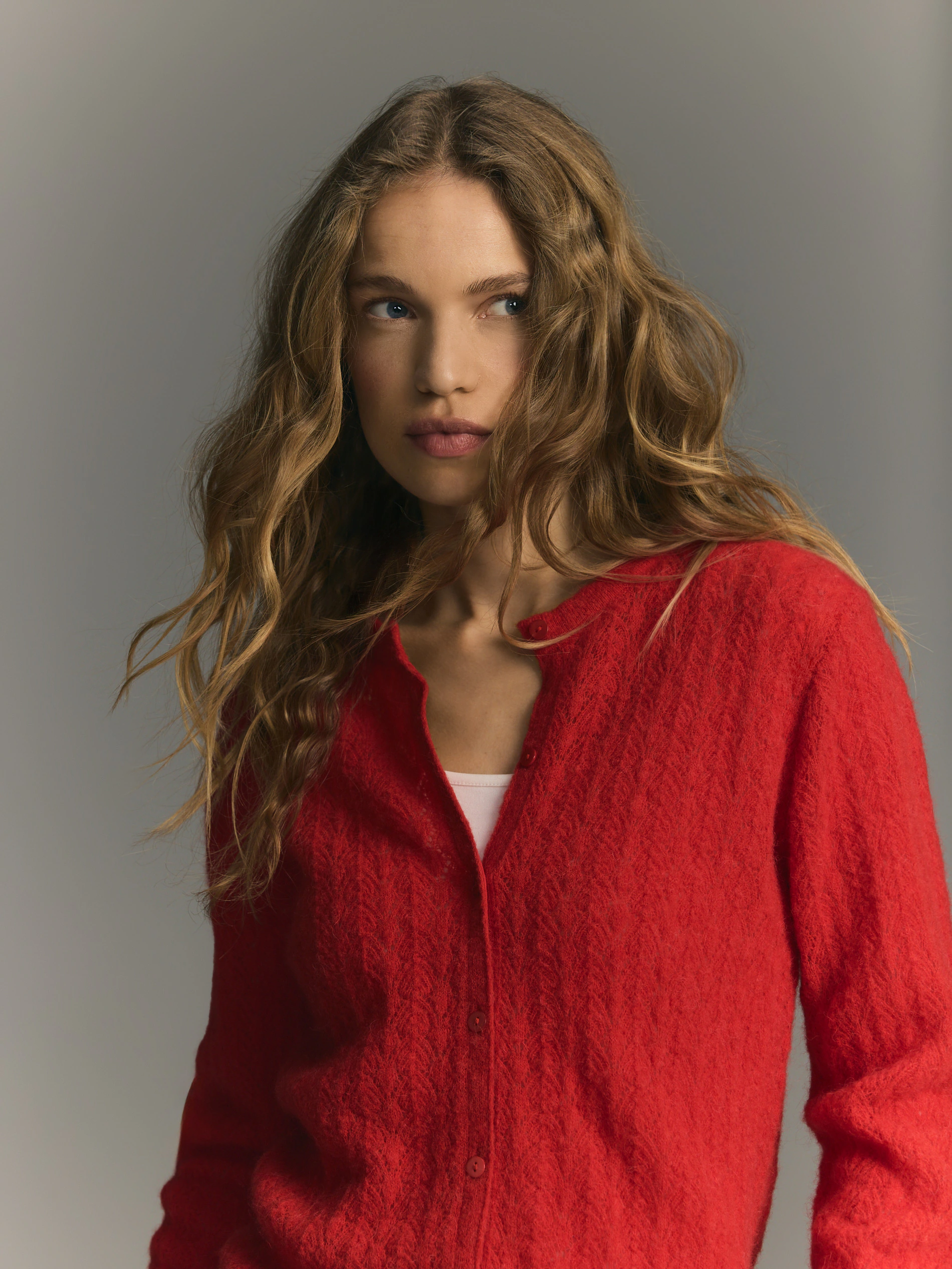 Strickjacke aus Alpaka-Wollmischung