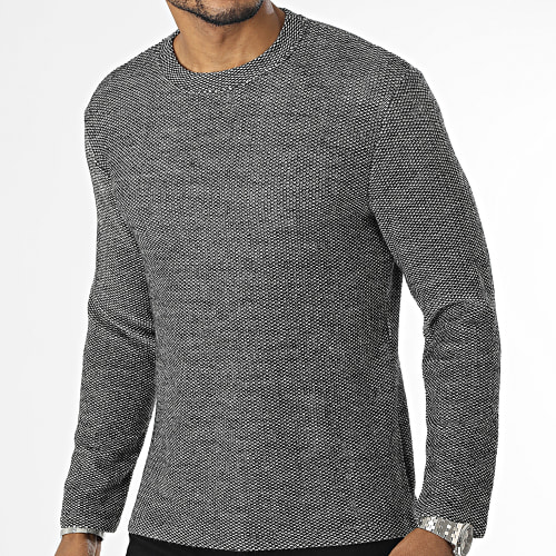Tee Shirt Manches Longues Noir Blanc