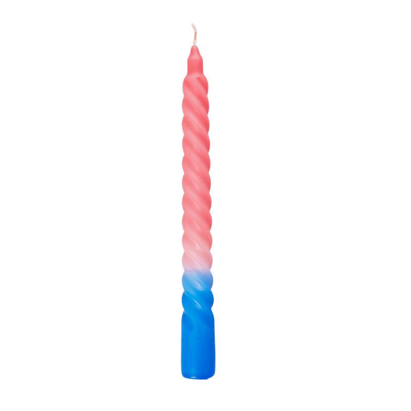 Bougie en spirale bleu Rice