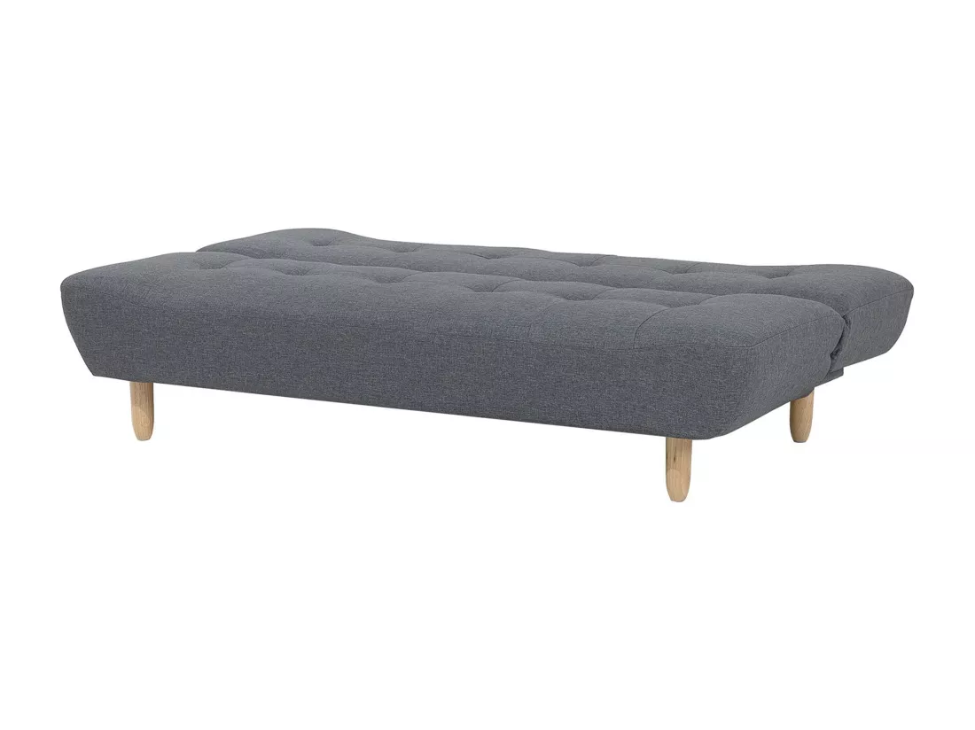 Canapé convertible 3 places en tissu gris foncé ALSTEN