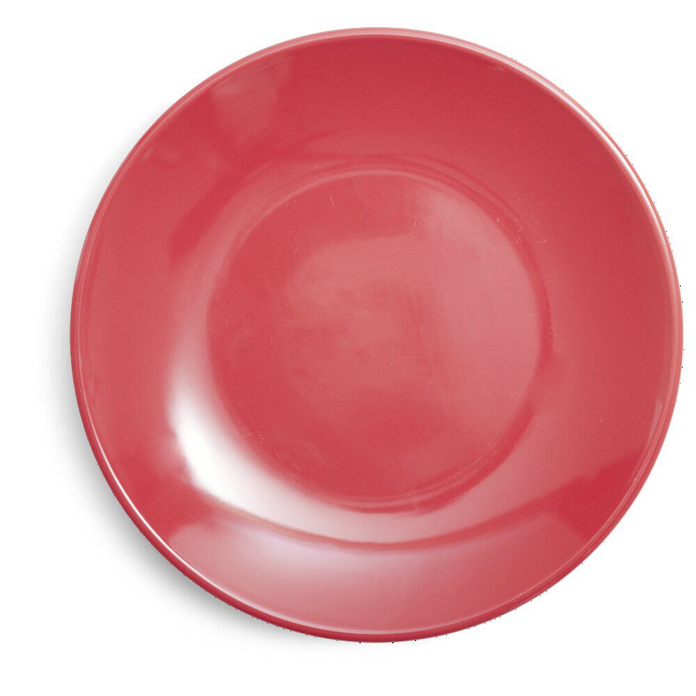 Assiette plate Madrid faïence rouge Ø20cm