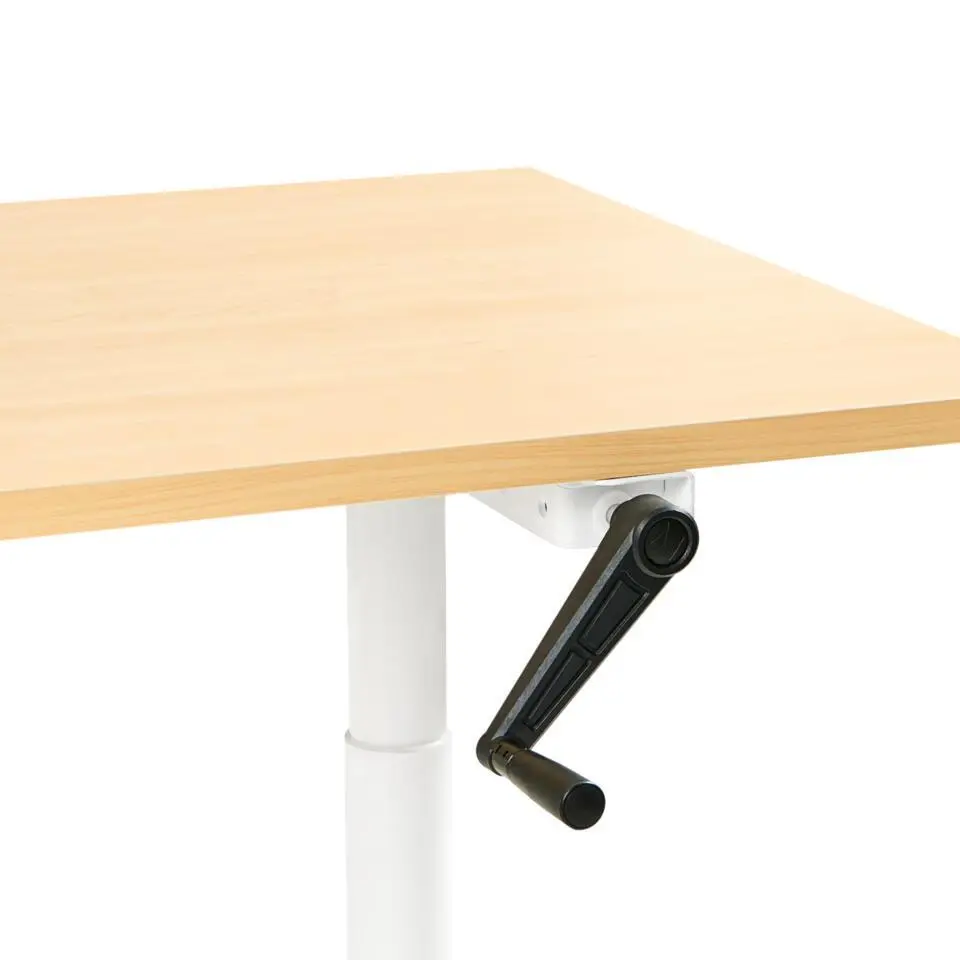DESTINAS - Sta-bureau - Wit/Lichtbruin - 120 x 72 cm - Vezelplaat