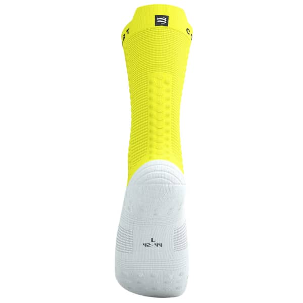 Chaussette vélo COMPRESSPORT PRO RACING SOCKS V4.0 BIKE WHITE/SAFETY YELLOW