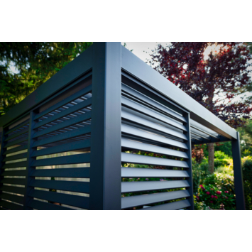 Zijwand louvre voor pergola Classic & Deluxe Antraciet 300 series