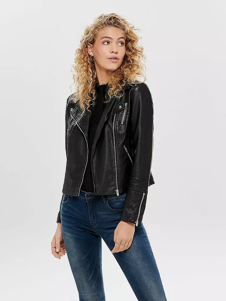 ONLY Jacke in Lederoptik ONLGEMMA schwarz