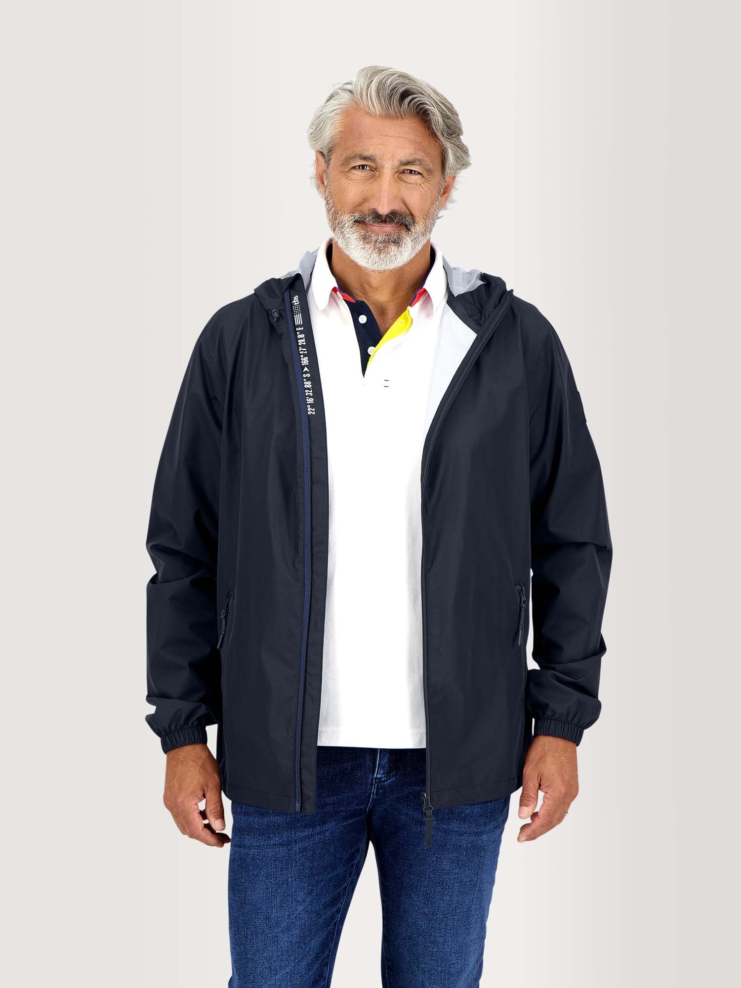 Coupe-Vent Homme Imperméable A Capuche Marine