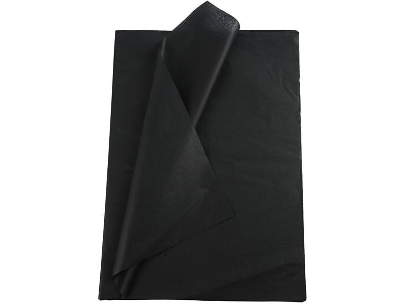 Creativ Company Seidenpapier 50 x 70 cm, 25 Blatt, Schwarz Seidenpapier 25 Blatt