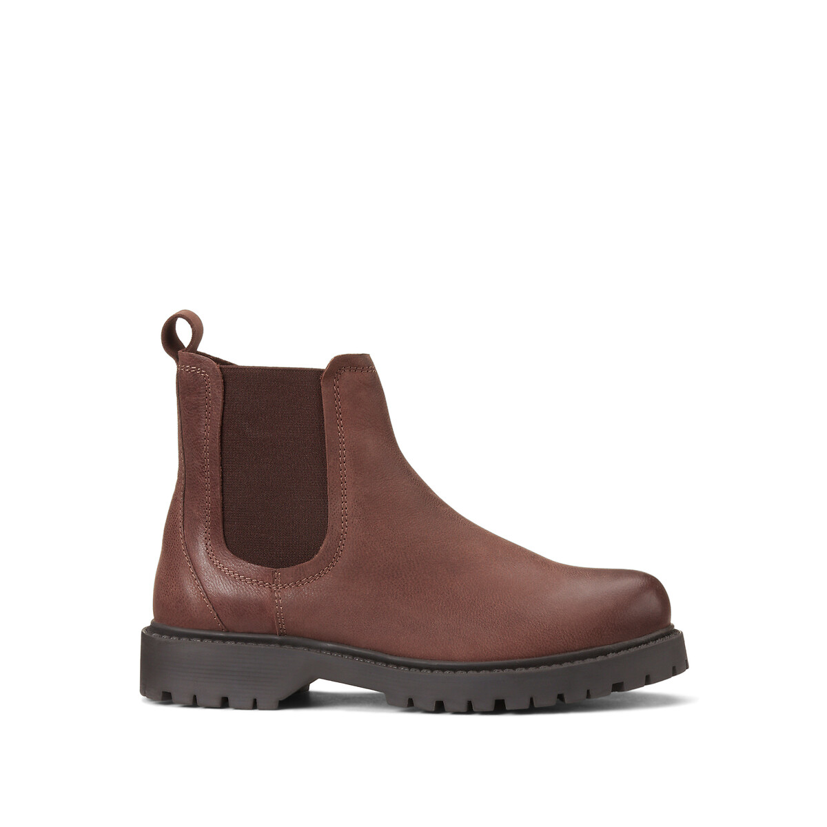 COLEÇÃO LA REDOUTE<br>Botas Chelsea de couro com zíper