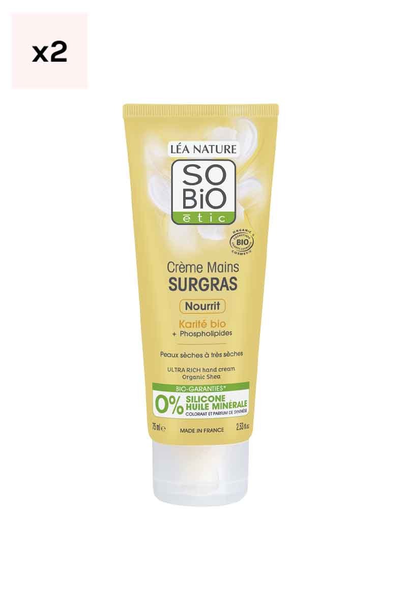 Crèmes nourrissantes bio - Karité - Peaux sèches - Mains - 2 x 75 ml