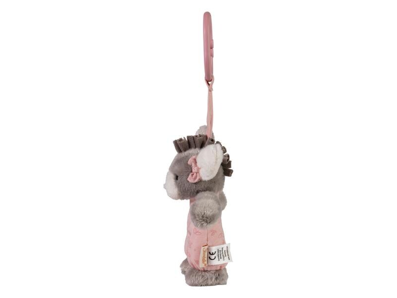 Sterntaler Kinderwagenkette Emmi Girl Niedliche Kinderwagenkette mit Mini-Kuscheltier Esel, Wolke und Spiegel