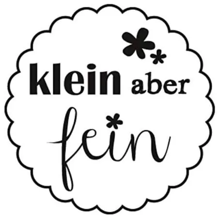 Knorr Prandell Stempel aus Holz (Einladung) ø ca. 3 cm, Motiv: klein aber fein