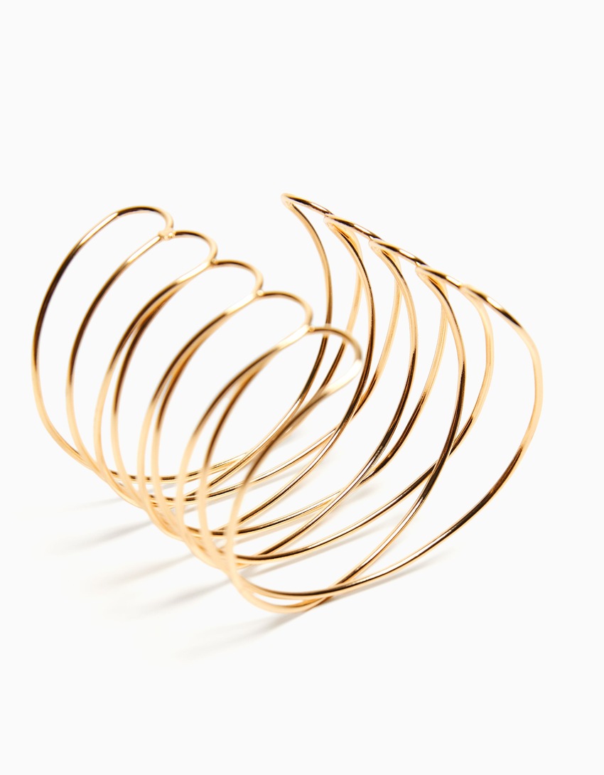 Pulseira rígida e larga