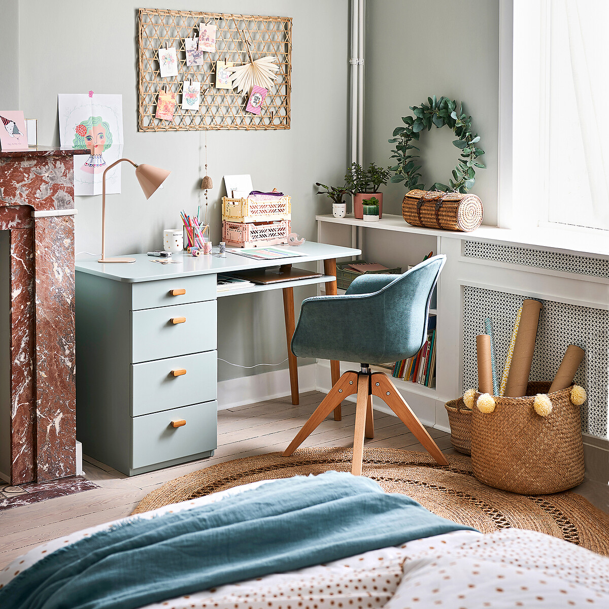 LA REDOUTE INTERIORS<br>Escrivaninha com 4 gavetas JIMI