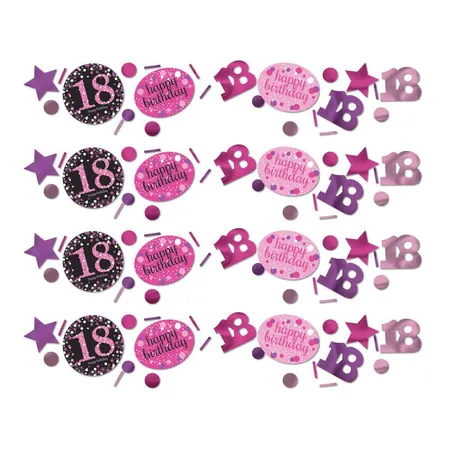 amscan Konfetti 18 Sparkling Celebration Pink Pink 34 g