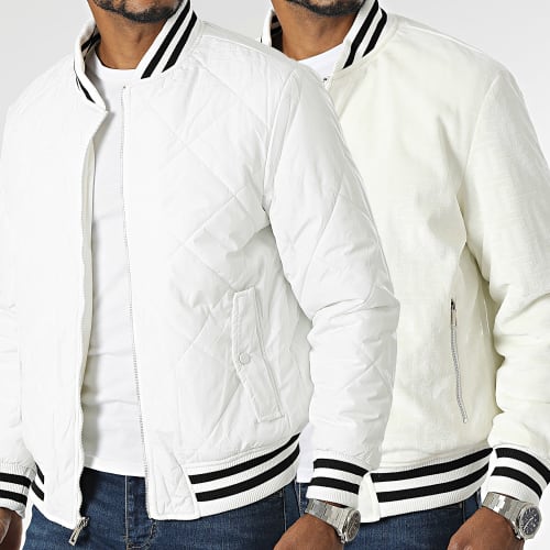 Veste Bomber Reversible Blanc