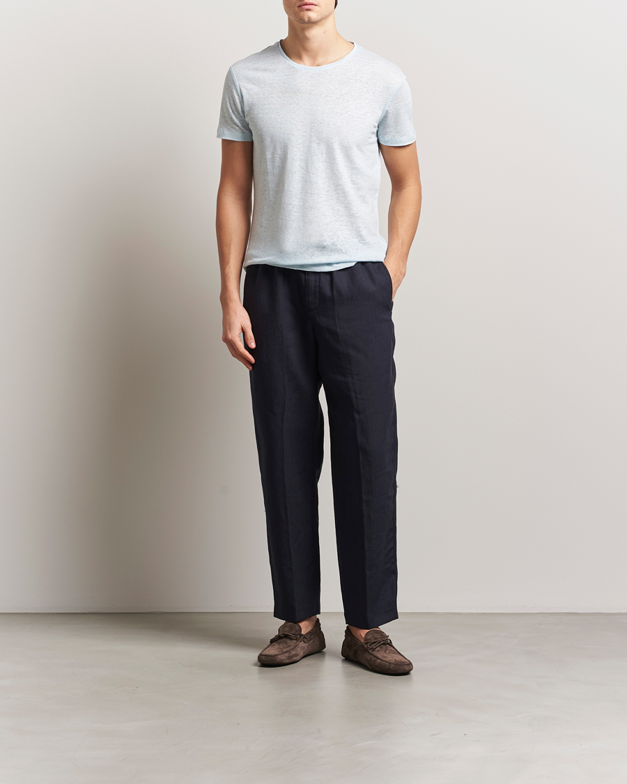 Orlebar Brown OB Linen T-Shirt Springwater Blue