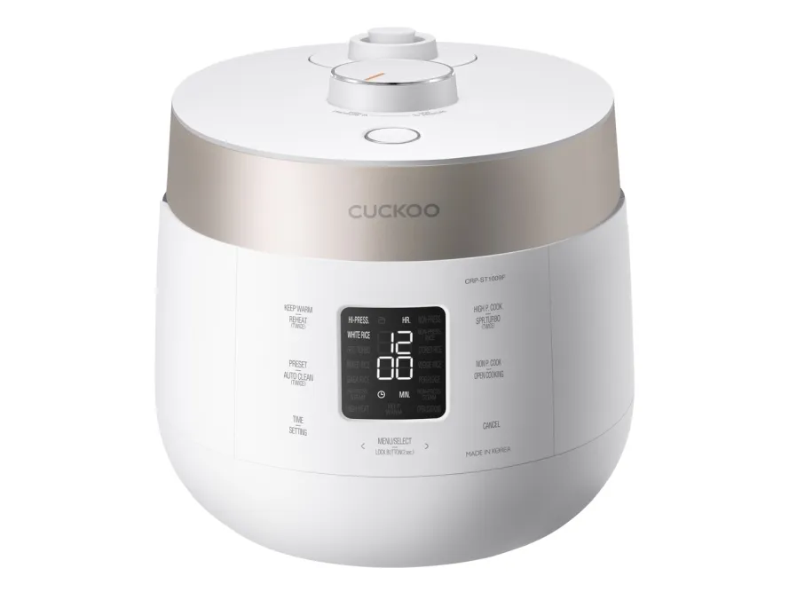 Cuckoo CRP-ST1009F, Champagne, Hvid, 1,8 L, LCD, Knapper, Dreje, Berøring, 1150 W, 220 - 240 V