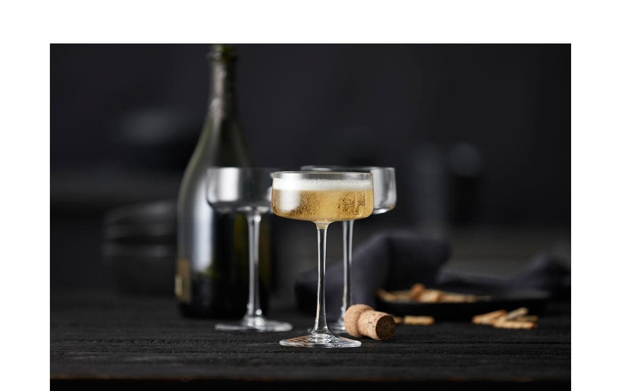 Champagnerglas Zero 4 Stück, 26 clChampagnerschale aus ultraklarem Kristallglas