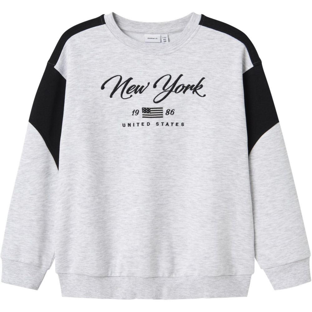Køb Name It Light Grey Melange Nkmkera Ls Rlx Sweat Unb