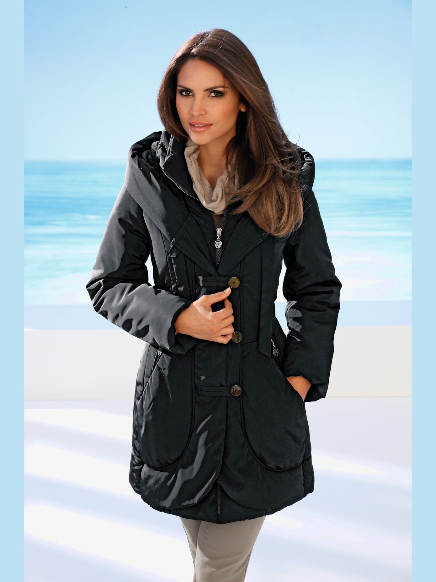 Parka veste d'extérieur facile à associer