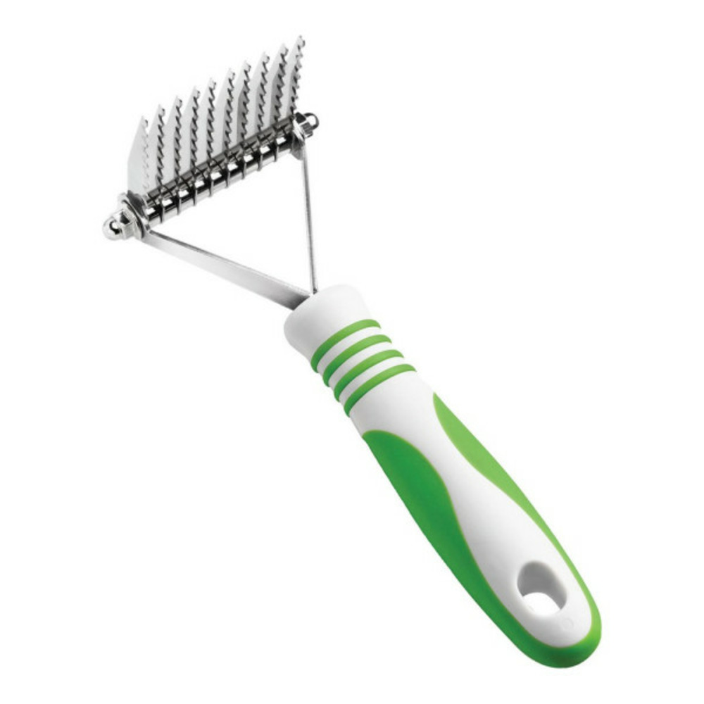 Brosse démêlante coupeuse de noeuds râteau acier acier inoxydable plastique