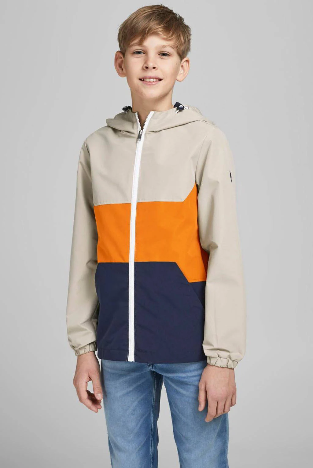 JACK & JONES zomerjas JORLUKE zand/oranje/donkerblauw