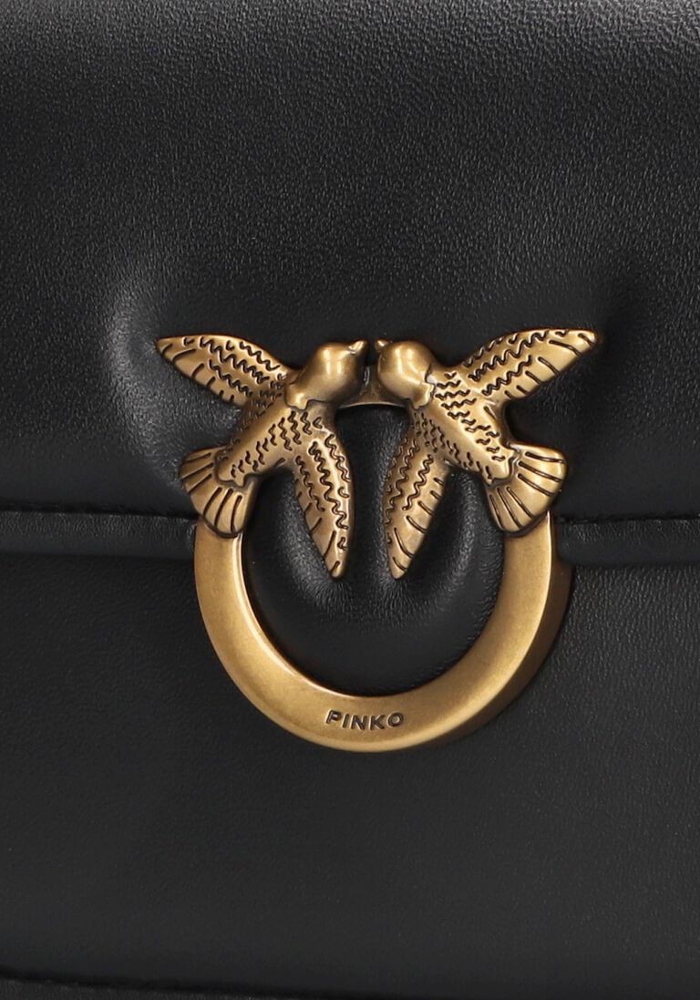 zwarte pinko schoudertas love box bag