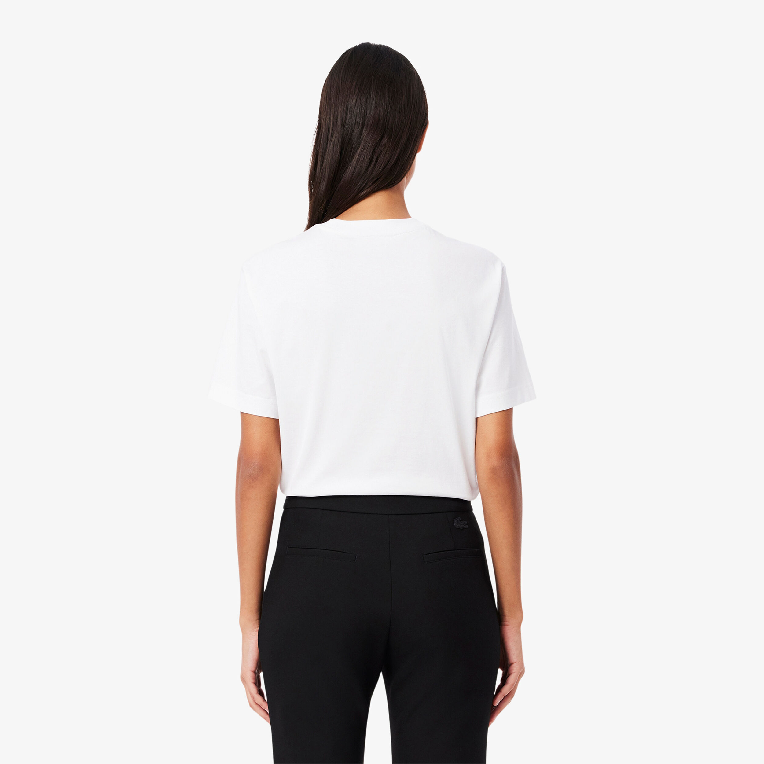 Lacoste Relaxed Fit Plain Soft T-shirt Femmes - Blanc