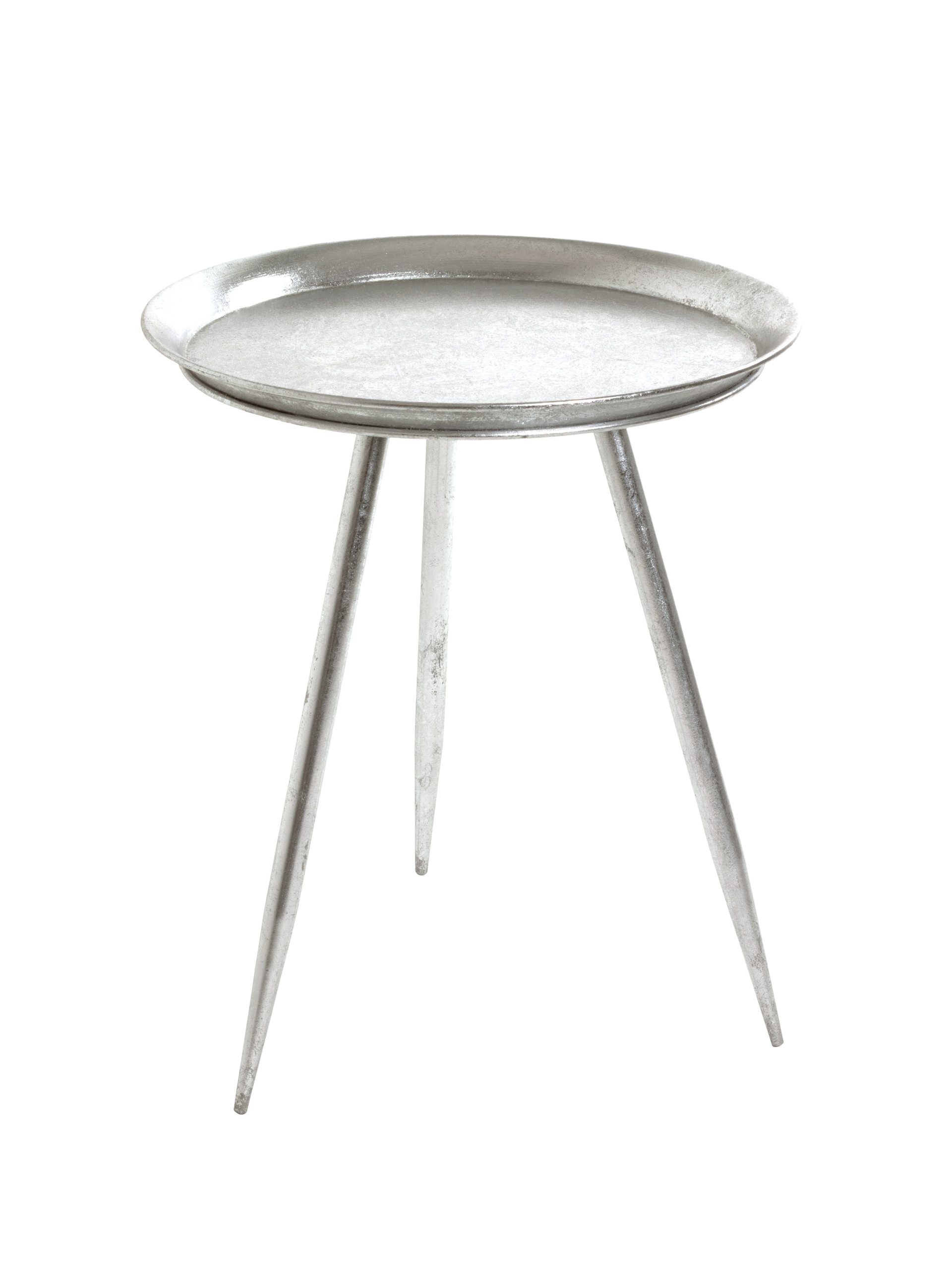 Beistelltisch ø 44 cm silberfarbig