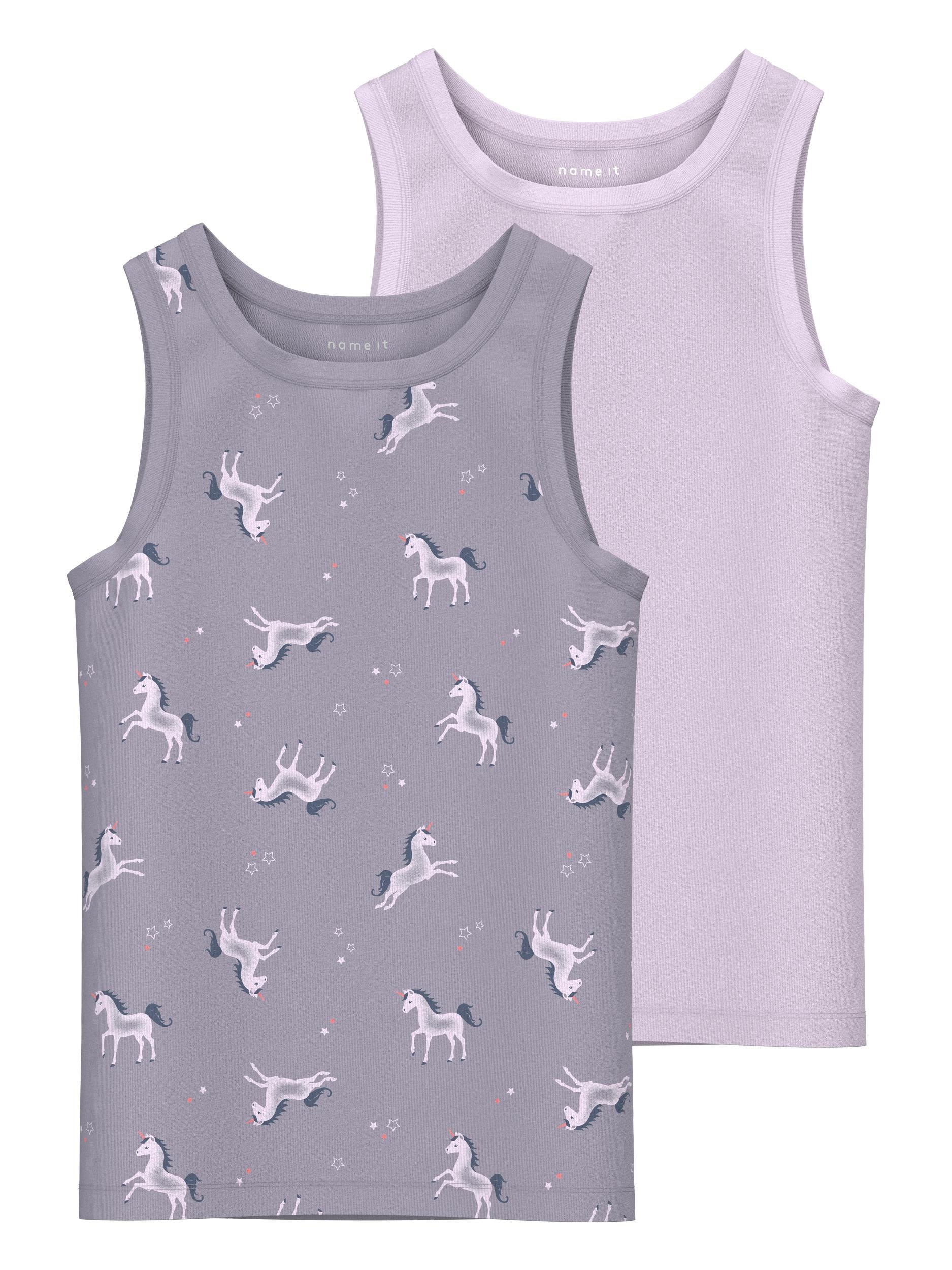 Name It Unterhemd »NMFTANK TOP 2P LAVENDER UNICORN NOOS«, 2 Stk.