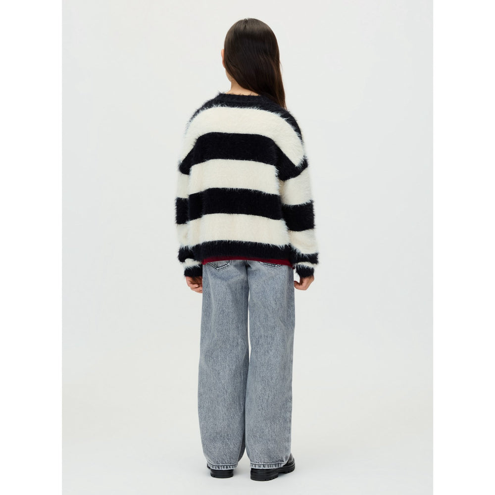 Køb Calvin Klein Whitecap Gray / Ck Black Ck Stripe Cn Sweater