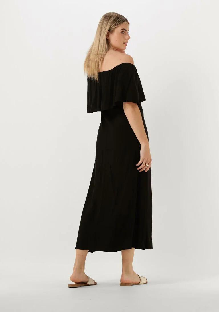 MY ESSENTIAL WARDROBE zwarte my essential wardrobe midi jurk sunnymw florence dress