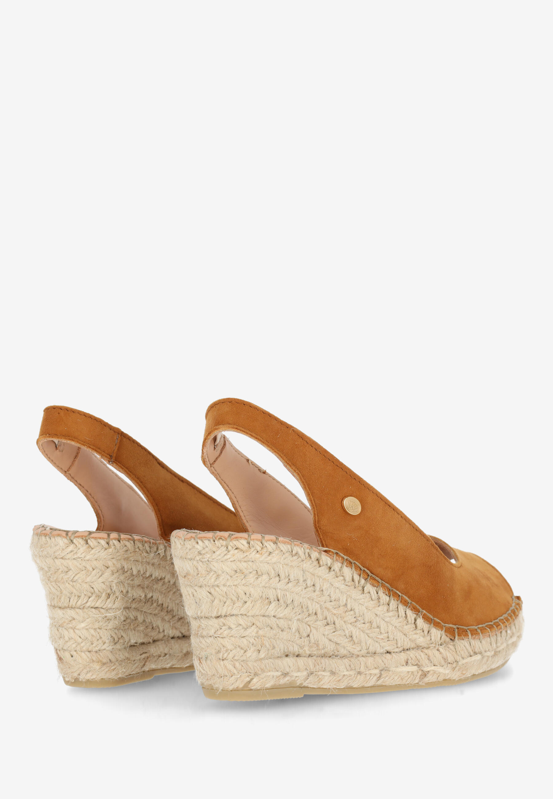 CLARE BEAU  Espadrille suede Cognac