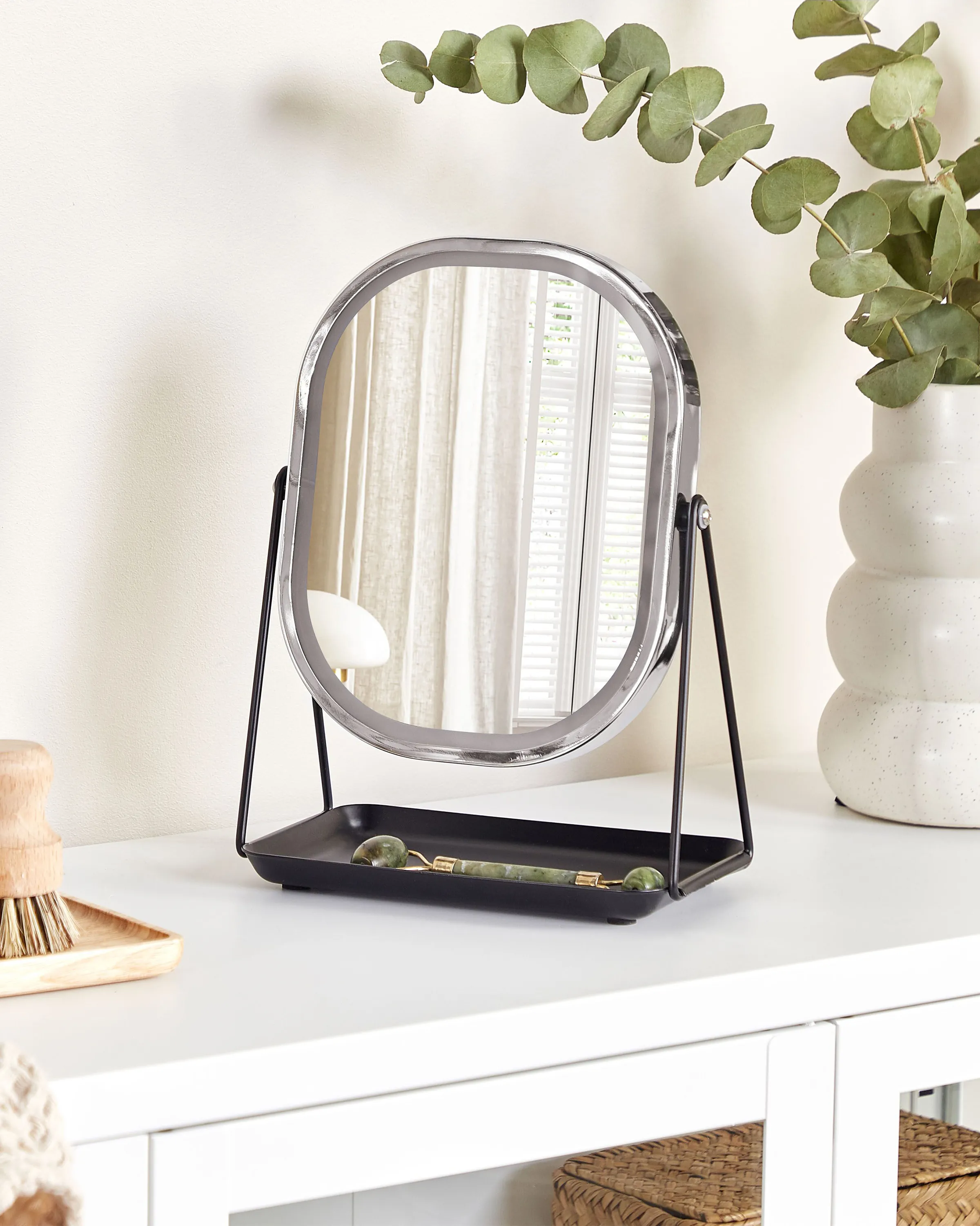 Make-up spiegel LED DORDOGNE Zilver