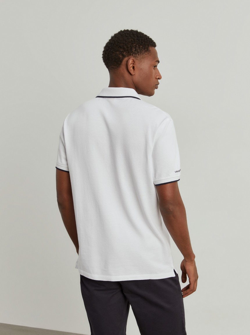 Polo piqué em algodão