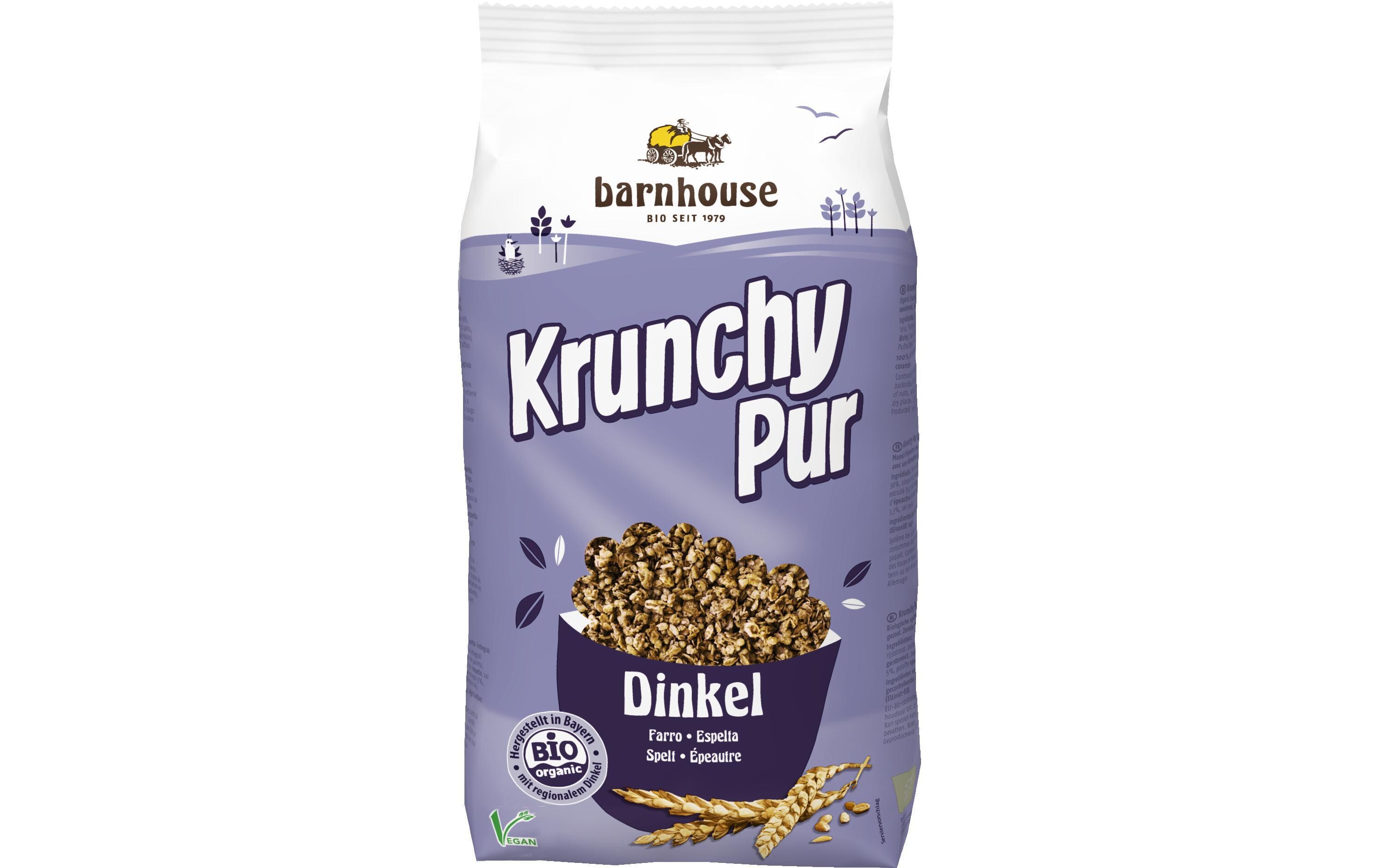 Müsli Bio Krunchy Pur Dinkel Beutel 750 gBio Dinkel-Knuspermüesli