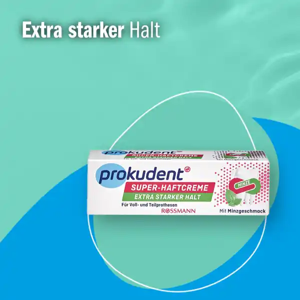 Super-Haftcreme Minze extra stark