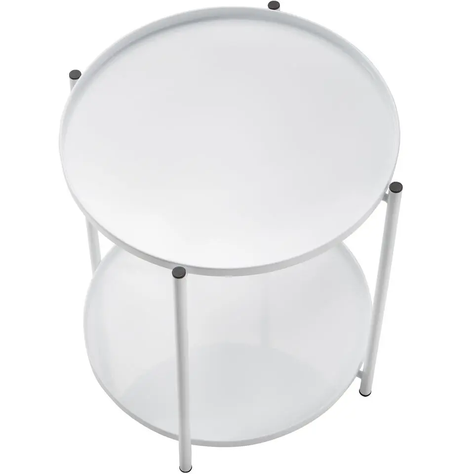 tectake Bijzettafel Oxford 45,5x45,5x53cm, Wit