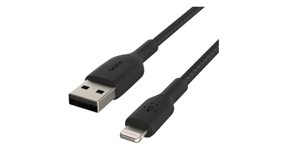 BelkinBOOSTCHARGE Lightning naar USB-A kabel  (Zwart, 1 m)