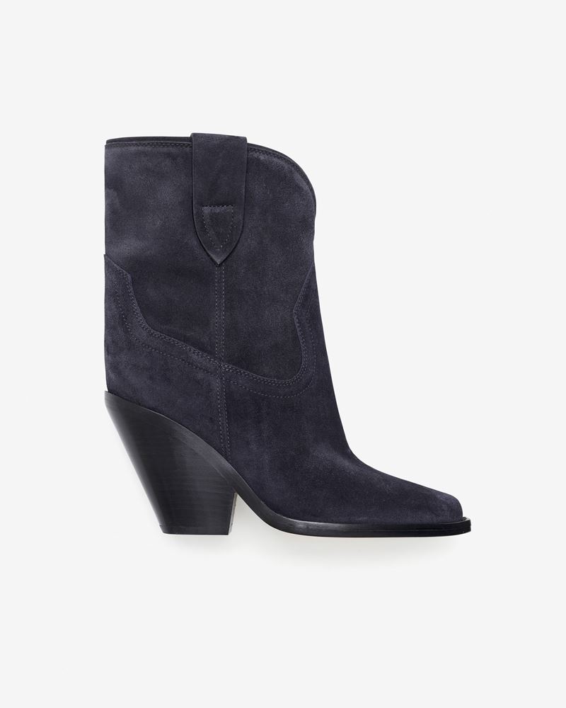 BOTTINES EN CUIR VEAU VELOURS LEYANE
