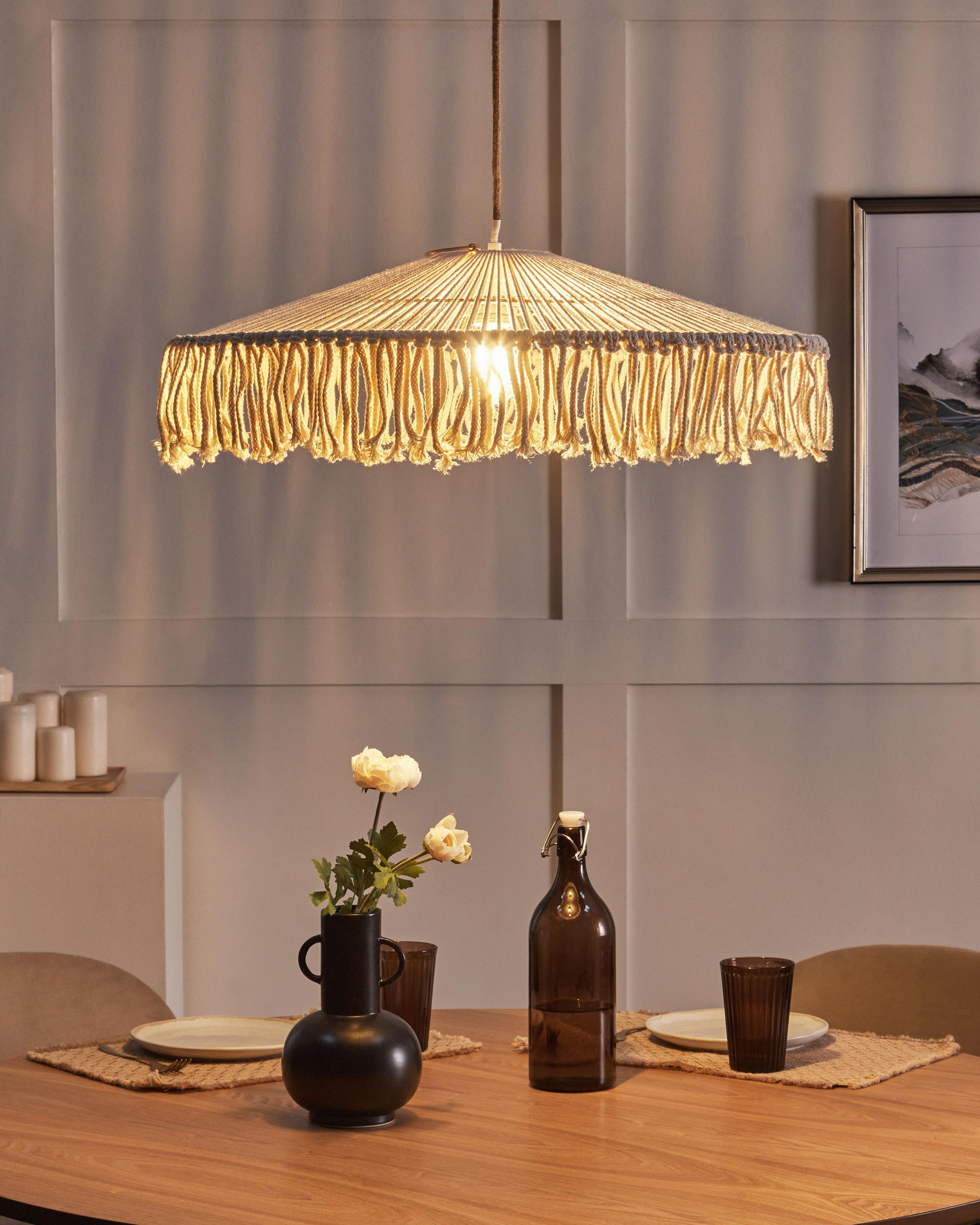 Hanglamp AKOBO Papierkoord Beige