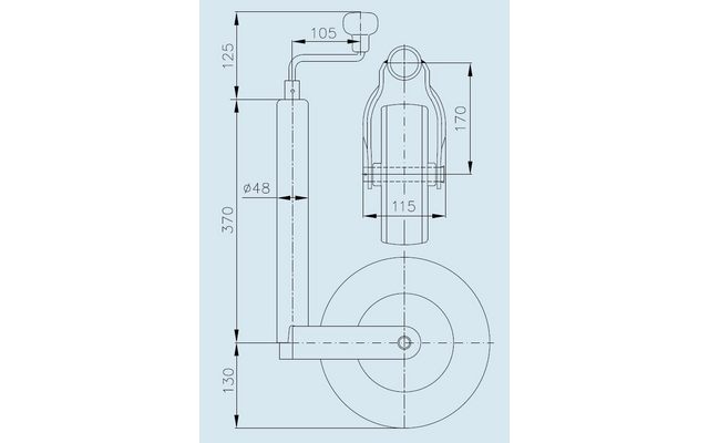 Winterhoff ST 48-260 LB Stützrad
