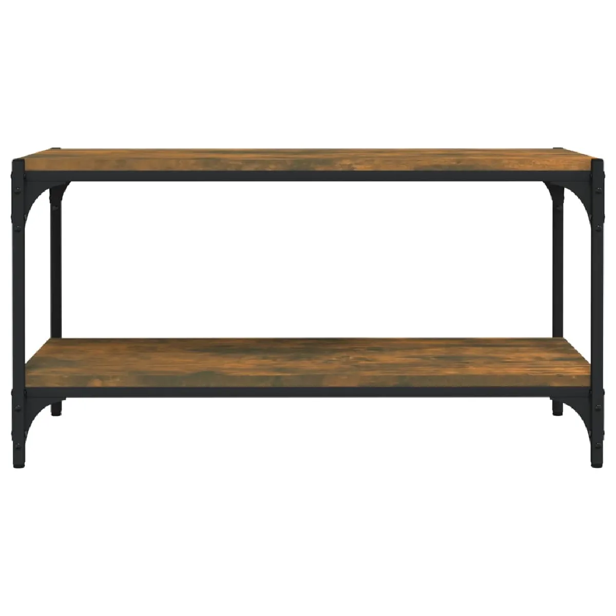 Meuble TV VidaXL Chêne fumé et acier 80x33x41 cm