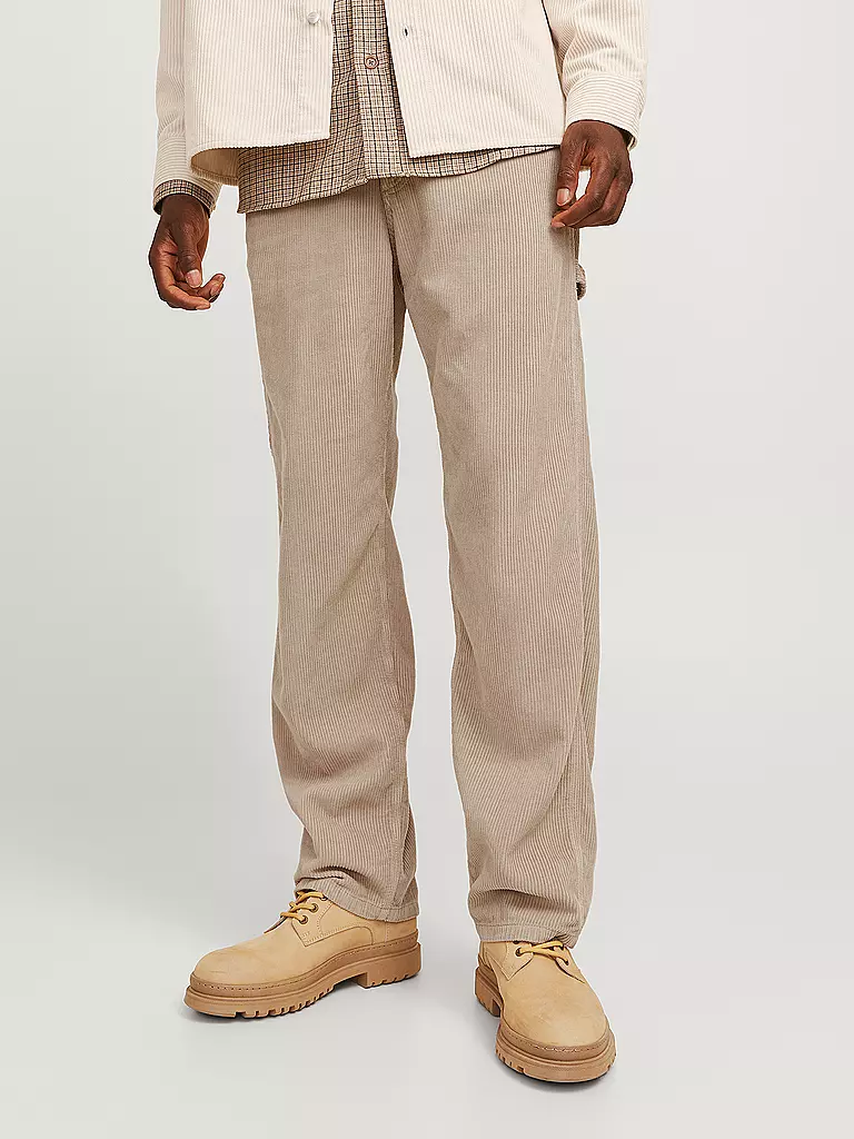 JACK & JONES Cordhose Flared Fit JJSTEDDIE beige