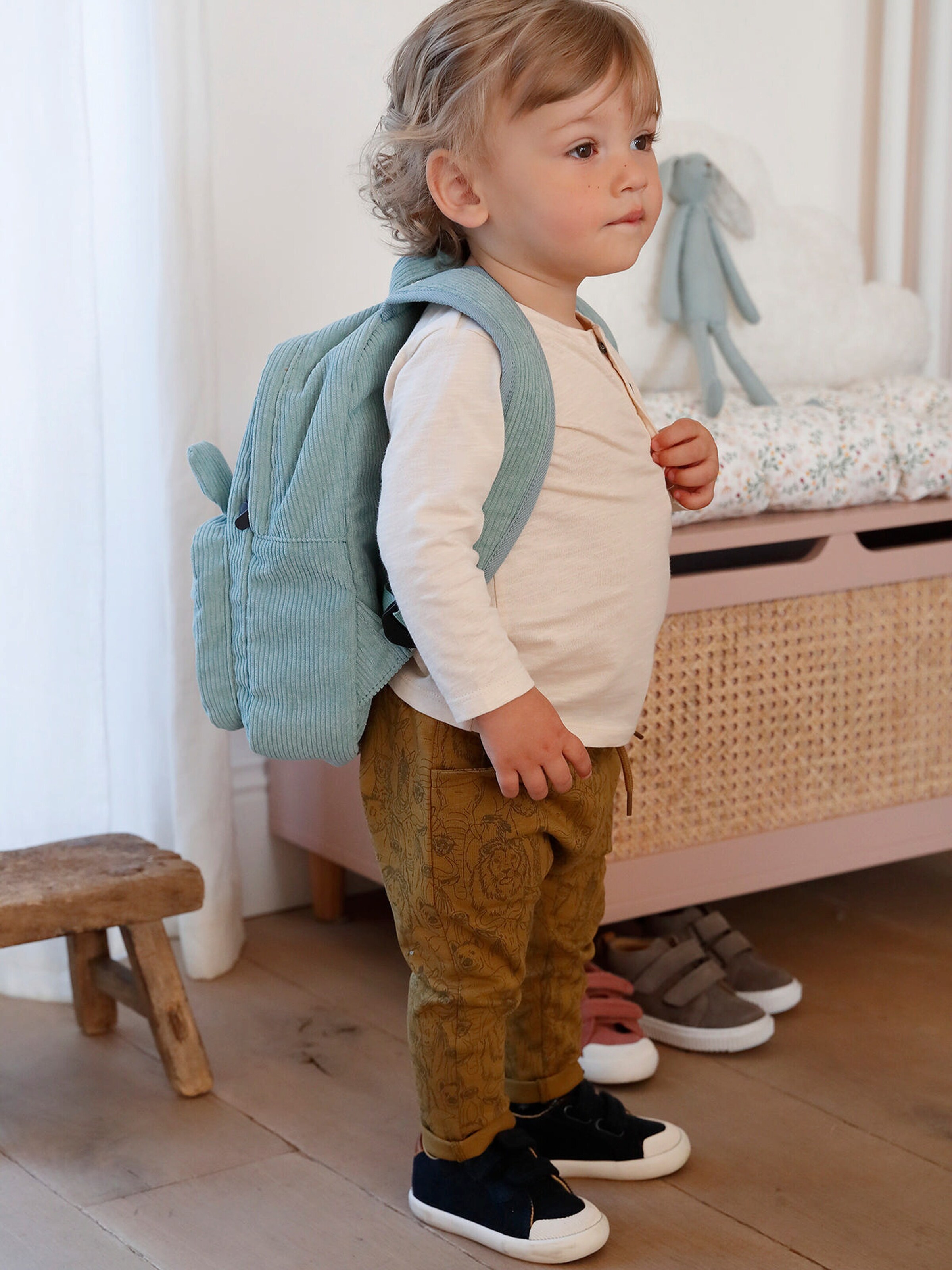 Vertbaudet Jungen Baby Henley-Shirt BASIC sand