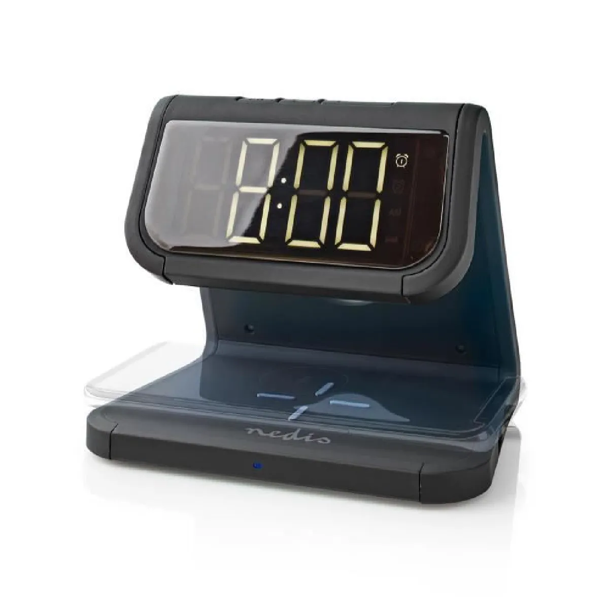 N/C Réveil chargeur induction smartphone sans fil - Noir