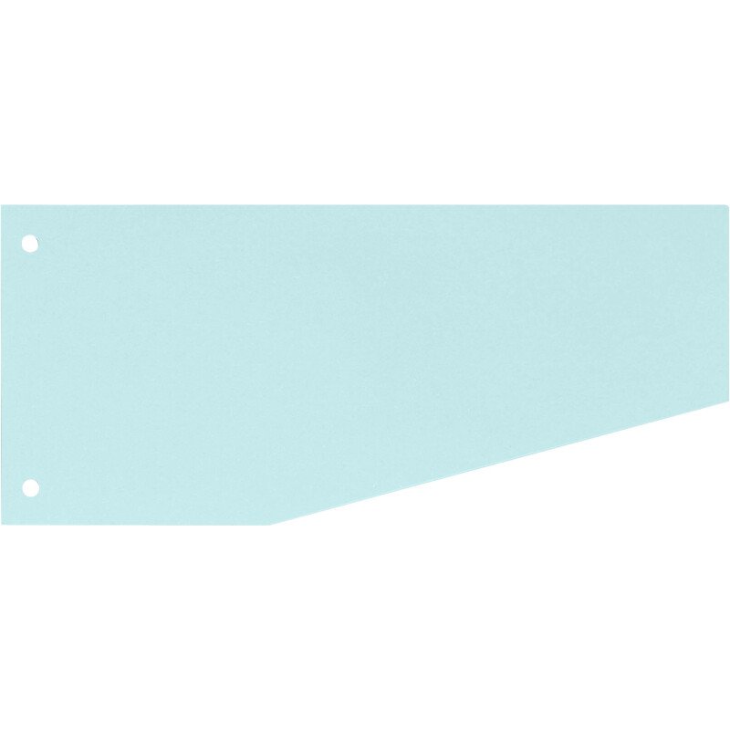 Intercalaires trapèze unis perforés Bruneau carte recyclée - 105 x 240 mm - Paquet de 100